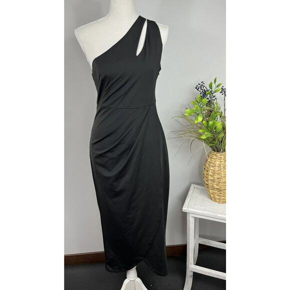 Zalalus Dresses & Skirts - Zalalus Women's Sexy One Shoulder Cutout Ruched Bodycon Sleeveless Slit Size M